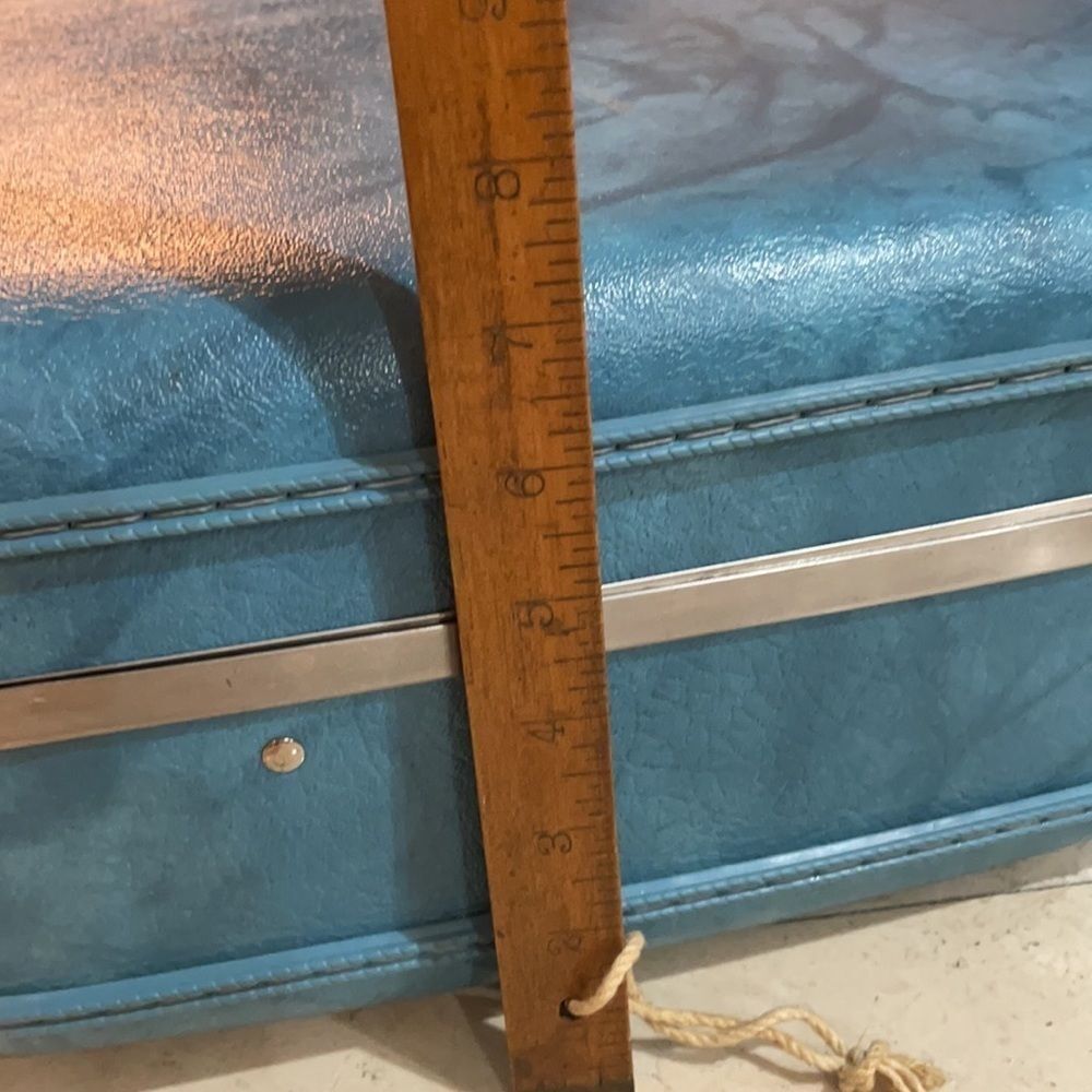 ♥️ Vintage American Tourister Aqua Blue Luggage - Picture 8 of 14